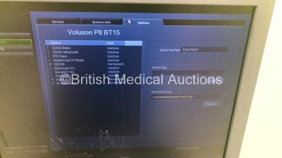 GE Voluson P8 Flat Screen Ultrasound Ref 5589191 *S/N 320475SU7* **Mfd 03/2016** Software Version with Sony UP-D898MD (Powers Up - Rear Push Handle Loose) ***IR054*** - 7