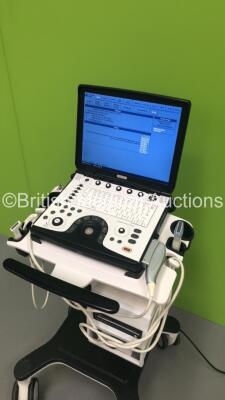 GE Logiq e Portable Ultrasound Scanner Ref 5419804 BT 12 *S/N 234921WX5* **Mfd 04/2012** Software Version R7.0.3 with 2 x Transducers / Probes (L8-18i-RS Ref 5393197 *Mfd 12/2011* and 12L-RS Ref 5141337 *Mfd 04/2012* on GE Cart (Powers Up) ***IR044*** - 12