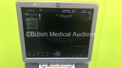 GE Voluson S8 Flat Screen Ultrasound Scanner Ref 5451540 *S/N 234447SU1* **Mfd 10/2013** Software Version 12.0.0 with 3 x Transducers / Probes (E8C-RE Ref 5318734 *Mfd 11/2013* / RAB 4-8-RS Ref H45021L *Mfd 08/2019* and C1-5-RS Ref 5384874 *Mfd 08/2013*) - 2