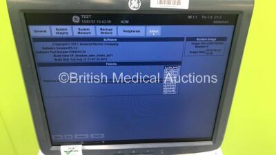 GE Logiq E9 Flat Screen Ultrasound Scanner Model 5205000-4 *S/N 105854US4* **Mfd 06/2011** Software Version R3.1.2 with 3 x Transducers / Probes (C1-5-D Ref 5261135 *Mfd 09/2016* / ML6-15-D Ref 5199103 *Mfd 06/2012* and 9L-D Ref 5194432 *Mfd 07/2014*) an - 16