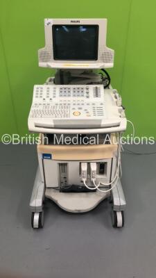 Philips HDI 5000 Sono CT Ultrasound Scanner *S/N 0260WV* **Mfd 07/2003* with 2 x Transducers / Probes (L12-5 and CL10-5), Sony UP-895MD Colour Video Printer and Panasonic Video Cassette Recorder (Powers Up)