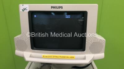 Philips HDI 5000 Sono CT Ultrasound Scanner *S/N 0260WV* **Mfd 07/2003* with 2 x Transducers / Probes (L12-5 and CL10-5), Sony UP-895MD Colour Video Printer and Panasonic Video Cassette Recorder (Powers Up) - 2