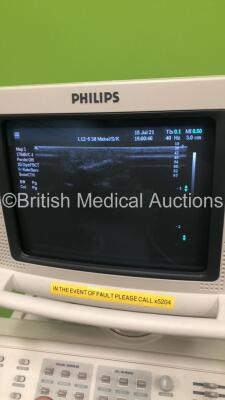 Philips HDI 5000 Sono CT Ultrasound Scanner *S/N 0260WV* **Mfd 07/2003* with 2 x Transducers / Probes (L12-5 and CL10-5), Sony UP-895MD Colour Video Printer and Panasonic Video Cassette Recorder (Powers Up) - 7