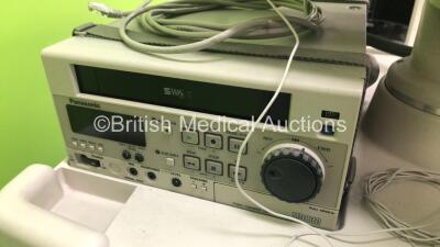 Philips HDI 5000 Sono CT Ultrasound Scanner *S/N 0260WV* **Mfd 07/2003* with 2 x Transducers / Probes (L12-5 and CL10-5), Sony UP-895MD Colour Video Printer and Panasonic Video Cassette Recorder (Powers Up) - 10