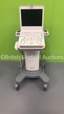 Philips CX50 Diagnostic Ultrasound Scanner *S/N SG81500107* **Mfd 2015** SVC HW C.0 with 1 x Transducer / Probe (S5-1) on Philips CX Cart (HDD REMOVED)