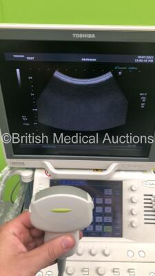 Toshiba Aplio XG SSA-790A Flat Screen Ultrasound Scanner *S/N 99K1126215* **Mfd 02/2011** with 3 x Transducers / Probes (PLT-1204AT *Mfd 05/2016* / PVT-375BT *Mfd 06/2020* and PVT-661VT *Mfd 02/2011*) (Powers Up) **IR074** - 10