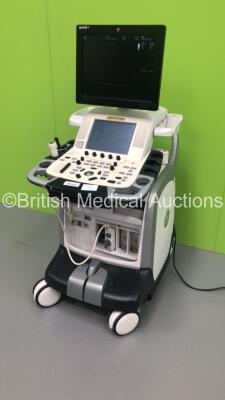 GE Vivid E9 Flat Screen Ultrasound Scanner *S/N VE95309* **Mfd 06/2013** Application Software Version 112 Revision 1.7 System Software Version 104.3.6 with 2 x Transducer / Probe (M5S-D Ref GE 3MIX *Mfd 09/2013* and TE 100024) (Powers Up) **IR073** - 8