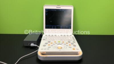 Philips CX50 Portable Diagnostic Ultrasound System *Mfd - 17/05/2012* Revision 3.0.1 with Power Supply (Powers Up, Damaged Casing - See Photos) *SG51202837*