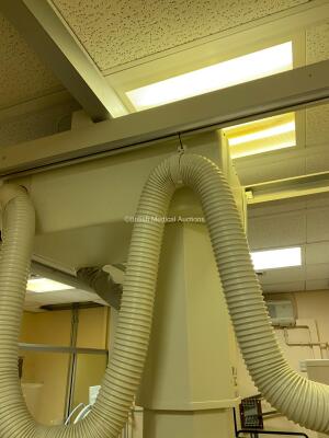 GE Proteus Analogue X-Ray Bucky Room *Mfd - 2003* Including Proteus Elevating Patient Table, Wall Stand, OTC + Tube/Housing, Ceiling Rails (5m in length), Console, Proteus System Cabinet, The System is Complete and was Professionally De-Installed from a W - 16