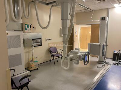 GE Definium 6000 Chest Bucky Room *Mfd - 2009, Installed - 2010*Including Mobile Patient Table, Wall Stand, OTC + 2019 MX100 Tube, 2014 Collimator, Ceiling Rails, Console, System Cabinet, The System is Complete and was Professionally De-Installed from a W - 15