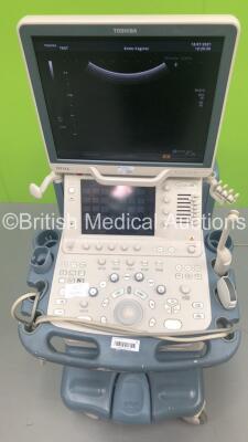 Toshiba Aplio XG SSA-790A Flat Screen Ultrasound Scanner *S/N 99G0964756* **Mfd 06/2009* with 2 x Transducers / Probes (PVT-661VT *Mfd 04/2011* and PVT-375BT *Mfd 03/2010*) and Sony UP-D897 Digital Graphic Printer (Powers Up) **IR078** - 2