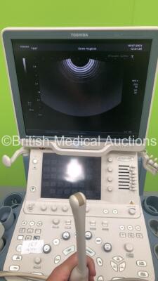 Toshiba Aplio XG SSA-790A Flat Screen Ultrasound Scanner *S/N 99G0964756* **Mfd 06/2009* with 2 x Transducers / Probes (PVT-661VT *Mfd 04/2011* and PVT-375BT *Mfd 03/2010*) and Sony UP-D897 Digital Graphic Printer (Powers Up) **IR078** - 7