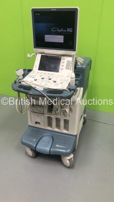 Toshiba Aplio XG SSA-790A Flat Screen Ultrasound Scanner *S/N 99G0964756* **Mfd 06/2009* with 2 x Transducers / Probes (PVT-661VT *Mfd 04/2011* and PVT-375BT *Mfd 03/2010*) and Sony UP-D897 Digital Graphic Printer (Powers Up) **IR078** - 12