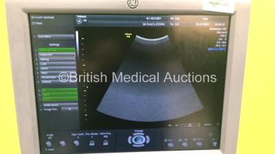 GE Voluson P8 Flatscreen Ultrasound Scanner *Mfd - 2014* Software Version - 14.0.0 with 2 x Transducers / Probes (1 x E8C-RS *Mfd - 11/2019* and 1 x 4C-RS *Mfd - 06/2014*) and Sony UP-D897 Digital Graphic Printer (Powers Up) *261041SU8* **IR085** - 6