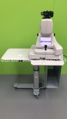 TopCon 3D OCT 2000 Optical Coherence Tomography System Version 8.02 with Nikon D7000 Digital Camera on Motorized Table (Powers Up with Image Board Error Message Displayed)