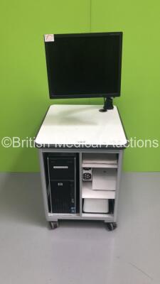 Z400 Workstation on Trolley with Monitor (HDD REMOVED)