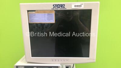 Karl Storz Stack Trolley with Storz Monitor and Storz 264305 20 SCB Electronic Endoflator (Powers Up) - 2