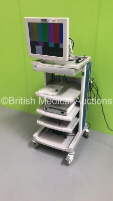 Karl Storz Stack Trolley with Storz Monitor, Storz 222000 20 SCB Image 1 Hub Camera Control Unit (Powers Up) - 4