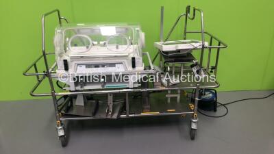 Drager Air-Shields Isolette TI500 Transport Incubator with GE Monitor and Accessories on Ferno Stretcher (Powers Up) (RI)