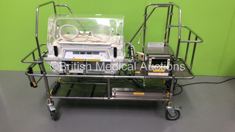 Drager Air-Shields Isolette TI500 Transport Incubator with ProPaq Patient Monitor and Accessories on Ferno Stretcher (Powers Up) (RI)