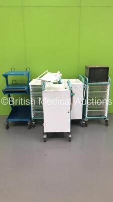 Mixed Lot Including 1 x Valleylab Diathermy Trolley,4 x Bristol Maid Crash Trolleys and JVC Monitor