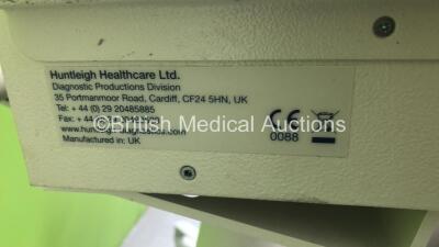 2 x Huntleigh Sonicaid FM800 Encore Fetal Monitors on Stands (Both Power Up - 1 Missing Wheel - 1 x Damaged Port - See Pictures) *S/N 751DX01 00123-09 / 751DX0501471-13* - 4