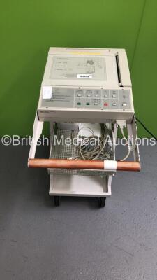 Hewlett Packard PageWriter 100 ECG Machine on Stand with 10 Lead ECG Leads (Powers Up) *S/N CNC4223630* - 2