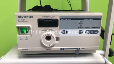 Olympus Compact Trolley Sony Monitor, Olympus OTV-SI Digital Processor, Olympus OES UHI-3 Insufflator (Powers Up) - 3