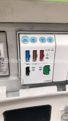 Datex-Ohmeda Aisys Anaesthesia Machine with Datex-Ohmeda Anaesthesia Monitor, Datex-Ohmeda Module Rack with E-CAiOV Gas Module with Spirometry Option, D-Fend Water Trap, E-PRESTN Multiparameter Module with SPO2, T1-T2, P1-P2, NIBP and ECG Options, Bellows - 4