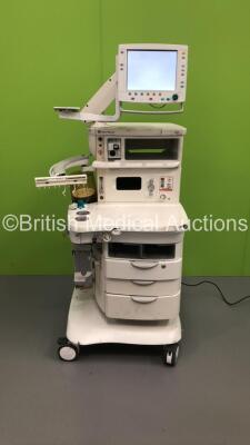 Datex-Ohmeda Aisys Anaesthesia Machine with Datex-Ohmeda Module Rack with E-CAiOV Gas Module with Spirometry Option, D-Fend Water Trap, Bellows and Hoses (Powers Up - Large Damage to Trims and Surrounds)