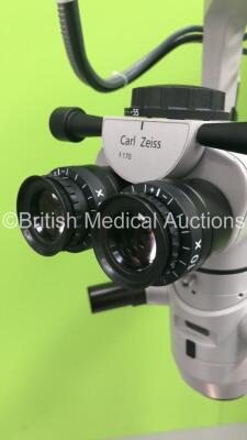 Zeiss OPMI Lumera Surgical Microscope with Zeiss F-170 Binoculars, 2 x Zeiss 10x Eyepieces and Zeiss f200 Lens on Zeiss S7 Stand and Footswitch (Powers Up with Good Bulb) *FS0182580* - 4