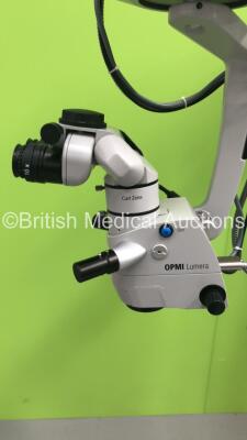 Zeiss OPMI Lumera Surgical Microscope with Zeiss F-170 Binoculars, 2 x Zeiss 10x Eyepieces and Zeiss f200 Lens on Zeiss S7 Stand and Footswitch (Powers Up with Good Bulb) *FS0182580* - 6