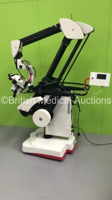 Leica M500-N Triple Operated Surgical Microscope with 3 x Binoculars, 6 x 10x21 Eyepieces and JVC 3-CCD Camera on Leica Stand (Powers Up with Good Bulb) *S/N 023000* - 17