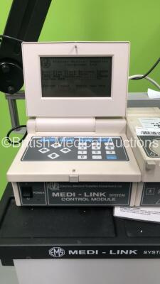 2 x EMS Medi-Link System Control Modules with 1 x Transducer on Table (Both Power Up) - 3