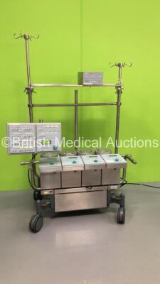 Stockert SIII Heart and Lung Machine with 4 x S3 Roller Pumps and S3 Control Panel (Powers Up)