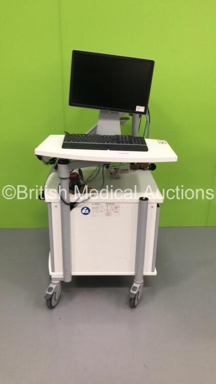 Carefusion Trolley with Jaeger MS-PFT Unit and Monitor (HDD REMOVED)