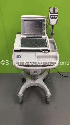 GE MAC 5500 ECG Machine on Stand with 10 Lead ECG Leads (Powers Up) * S/N SDCD09477007 * *IR051*