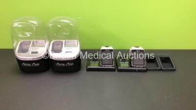 Job Lot Including 2 x Airtraq Avant A-390 Wifi Cameras (Both Power Up with Flat Batteries) with Docking Stations, 2 x Protective Cases and 2 x Guided Video Intubation Docking Stations Ref. A-590 (No Power)