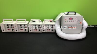 Mixed Lot Including 4 x APC Medical Model 4170 Bedside Pacemakers with 2 x Patient Cables and 1 x Smiths Level 1 Equator Convective Warming Unit with Hose *Mfd 2016*(Powers Up) *6177 - 6180 - 6179 - 6178*