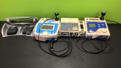 Mixed Lot Including 1 x EMS Therasonic 455 SoLo Ultrasound, 1 x EMS Therasonic 450 Dual Frequency Ultrasound, 1 x EMS Primo Combination 860 Therapy Unit and 1 x Ethicon Ref.FSW11 Footswitch