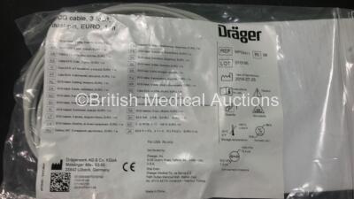 Job Lot of Various Drager Patient Monitor Leads - 3