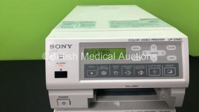 2 x Sony UP-21MD Color Video Printers (1 Powers Up, 1 No Power, Both with Missing Cassettes-See Photos) - 2
