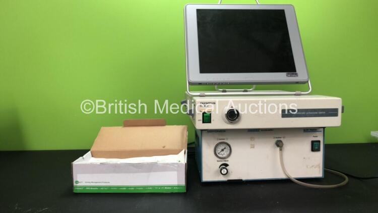 Mixed Lot Including 10 x Ref PB21122 Endotracheal Tubes *All Out of Date* 1 x Shuttle Monitor (Untested Due to No Power Supply) 1 x Olympus EU-M30 Light Source (Powers Up) 1 x Dyonics IntelliJET Suction Unit (Powers Up)