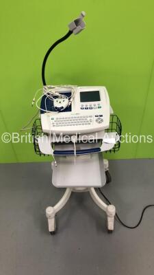 Welch Allyn CP200 ECG Machine on Stand with 1 x 10-Lead ECG Lead (Powers Up-Damage to Lead-See Photo) * SN 20010634 *