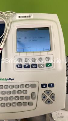 Welch Allyn CP200 ECG Machine on Stand with 1 x 10-Lead ECG Lead (Powers Up-Damage to Lead-See Photo) * SN 20010634 * - 2