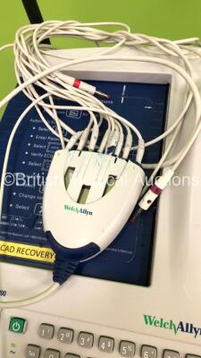 Welch Allyn CP200 ECG Machine on Stand with 1 x 10-Lead ECG Lead (Powers Up-Damage to Lead-See Photo) * SN 20010634 * - 3