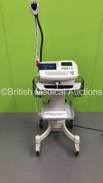 Welch Allyn CP200 ECG Machine on Stand with 1 x 10-Lead ECG Lead (Powers Up) * SN 20010137 *