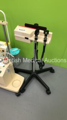 Mixed Lot Including 2 x SAM 12 Suction Units with 1 x Suction Cup,1 x Therapy Equipment Ltd Suction Unit and 1 x Welch Allyn Otoscope/Ophthalmoscope with 2 x Handpieces and 2 x Heads (All Power Up) * SN 0706-1696 / 1005-2343 / 070792 * - 4