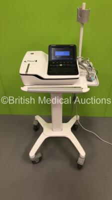 GE Healthcare MAC 2000 ECG Machine on Stand with 1 x 10-Lead ECG Lead (Powers Up) * SN SMT14532610PA * * Mfd 2014 *