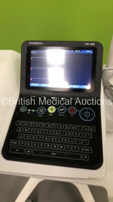 GE Healthcare MAC 2000 ECG Machine on Stand with 1 x 10-Lead ECG Lead (Powers Up) * SN SMT14532610PA * * Mfd 2014 * - 2